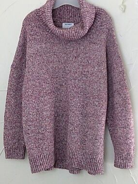 Old Navy Cowl Neck Chunky‎ Sweater Size XXL Pink Multi Color Sweater Normcore